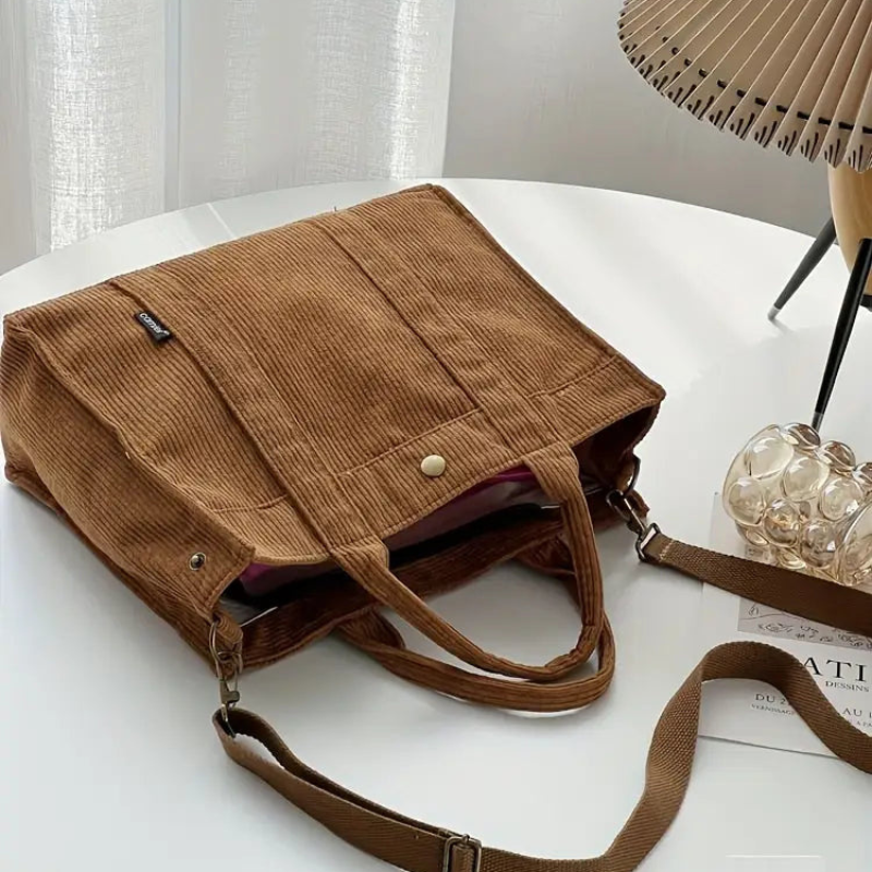 Phoebe™- Kordfløyels crossbody-veske