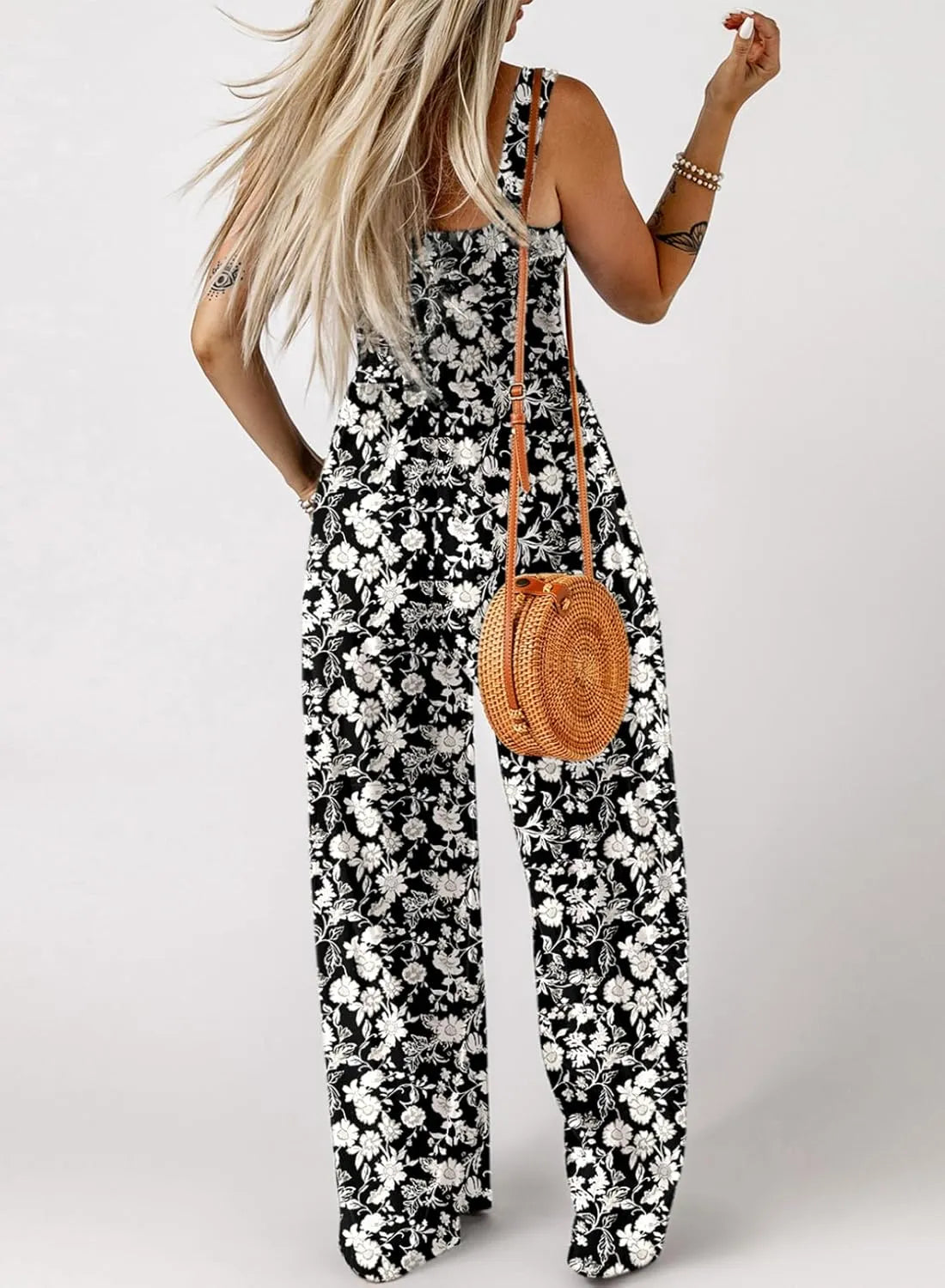 Fara™-Ermeløs jumpsuit med blomster for kvinner