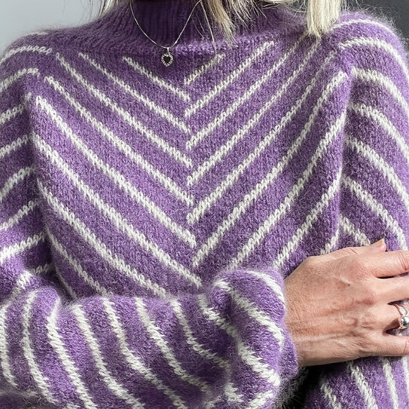 Elinor™- Mønster Strikket Genser