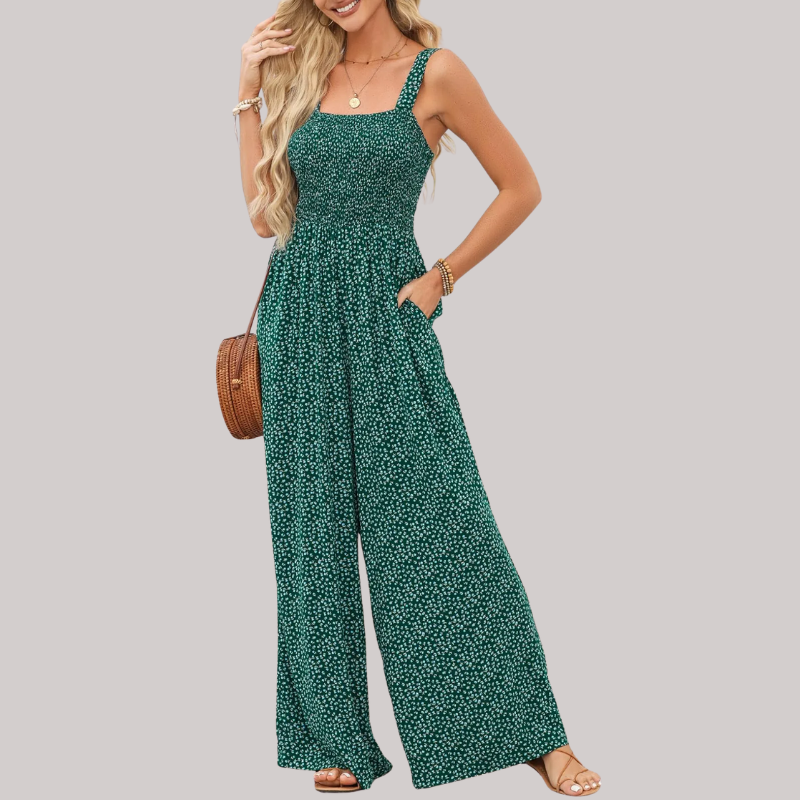 Fara™-Ermeløs jumpsuit med blomster for kvinner