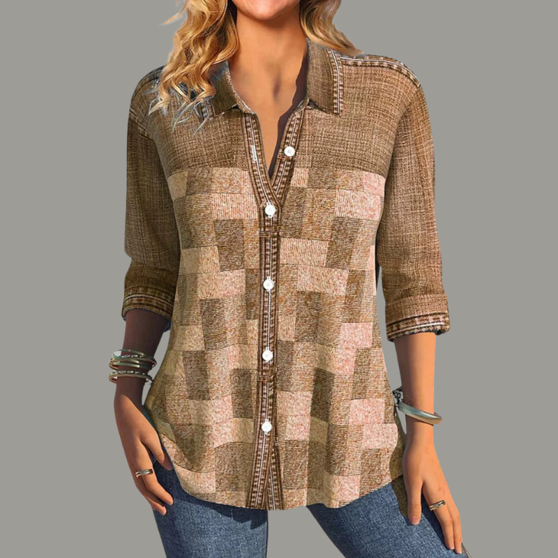 Wilda™ - Casual Rutet Skjorte