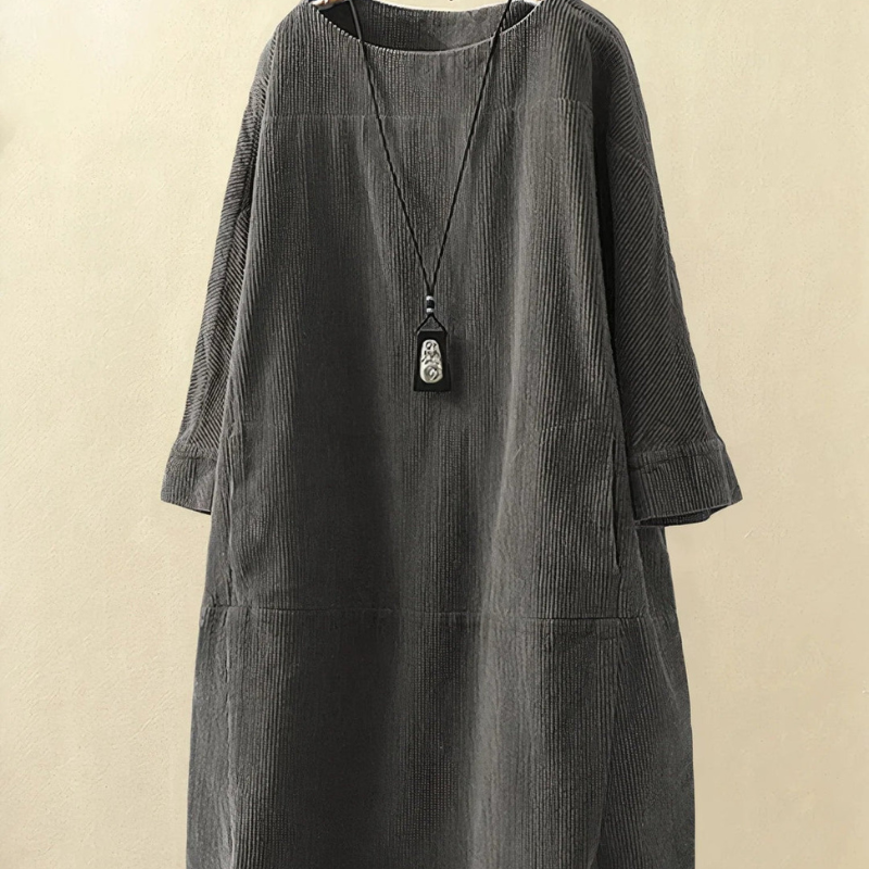 Quorra™- Kordfløyel Overdimensjonert kjole