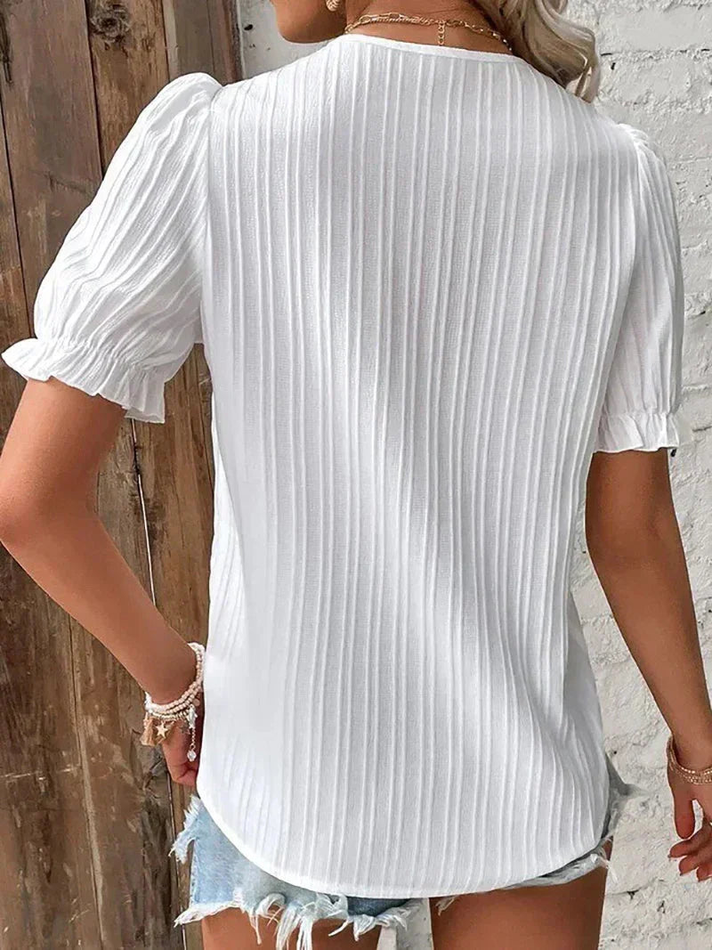 Beatriz™ - Sofistikert hvit bluse