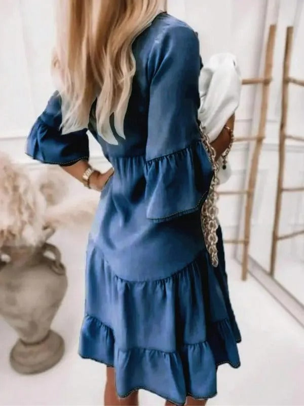 Ysella™- Feminin denimkjole