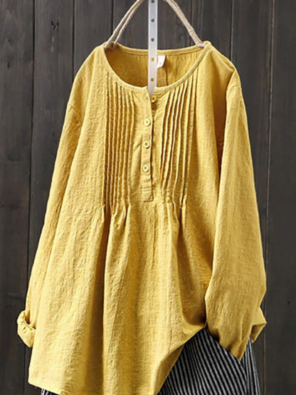 Florence™ –Avslappet og pustende Linbluse