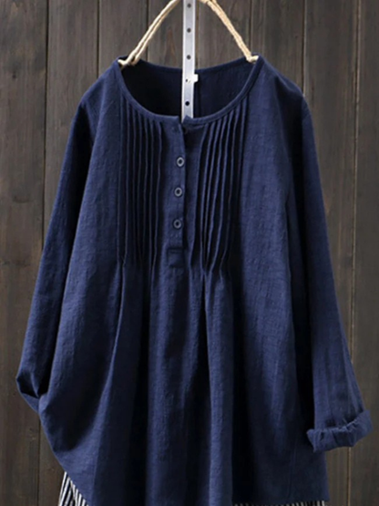 Florence™ –Avslappet og pustende Linbluse