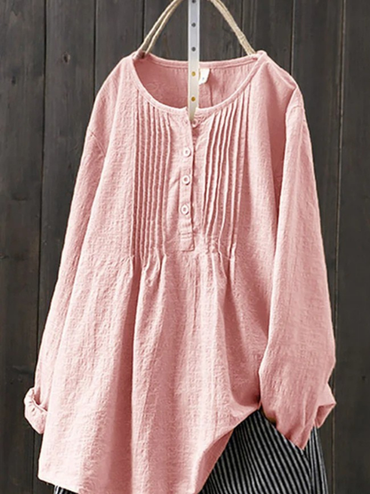 Florence™ –Avslappet og pustende Linbluse