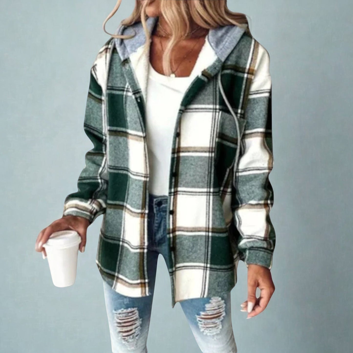 Alysa™ - Checkered Hettegenserjakke