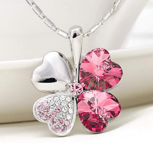 Clover Necklace in Metal | Sammen mot brystkreft