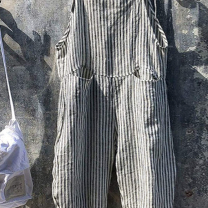 Liora™ - Uformell stripete jumpsuit