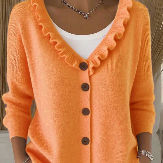 Rose™- Rysjet Strikket Cardigan