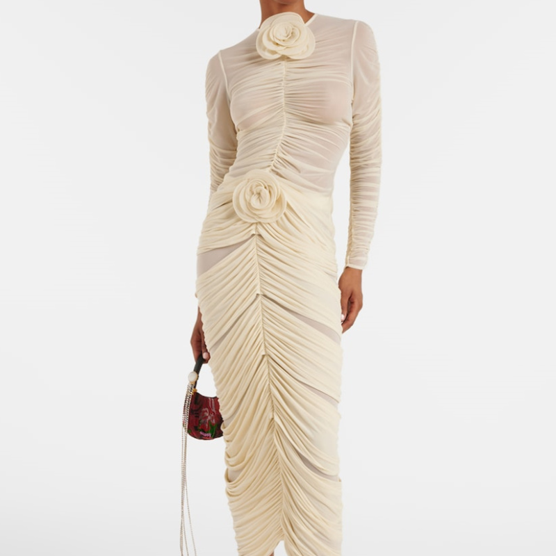 Cara™- Floral Applique maxi-kjole