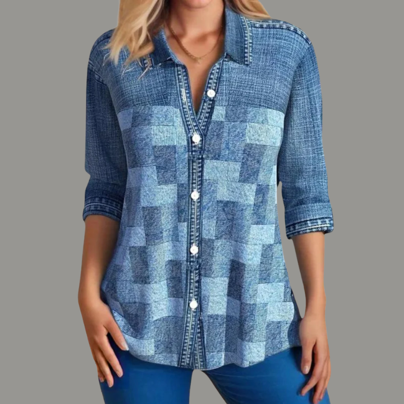 Wilda™ - Casual Rutet Skjorte