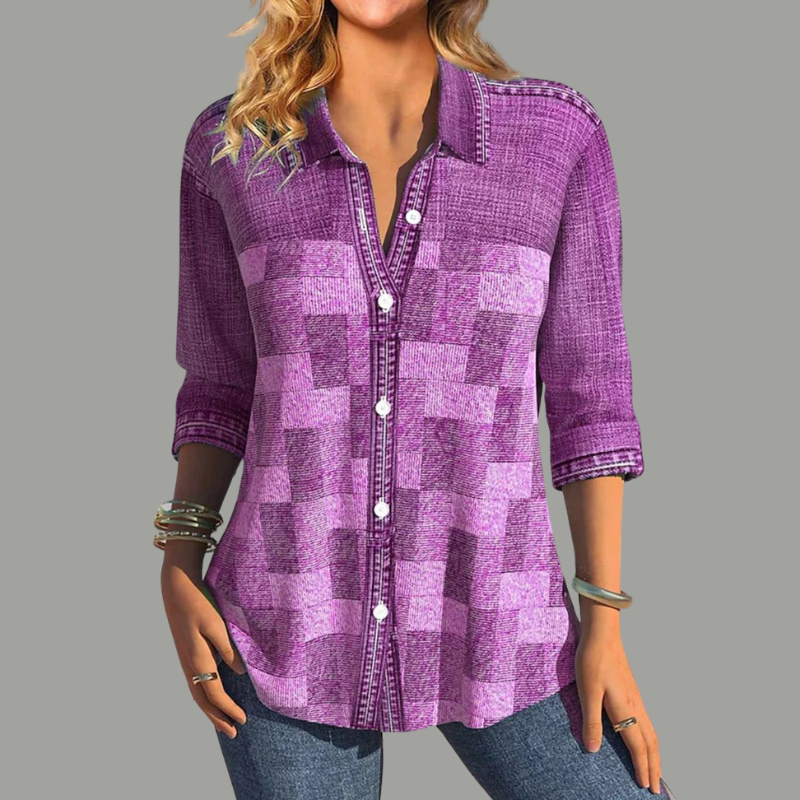 Wilda™ - Casual Rutet Skjorte