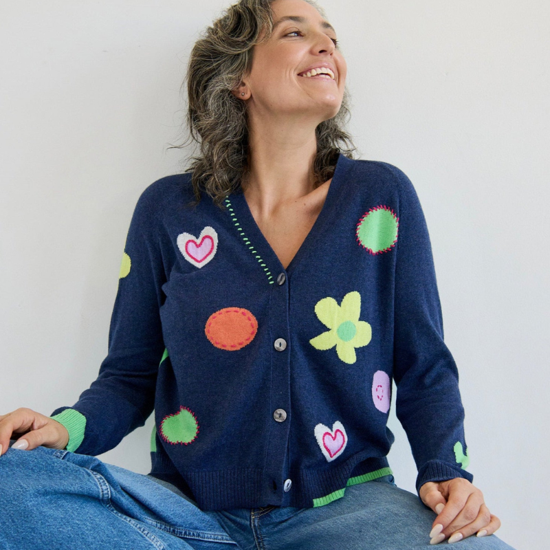 Leona™- Stilig cardigan med trykk