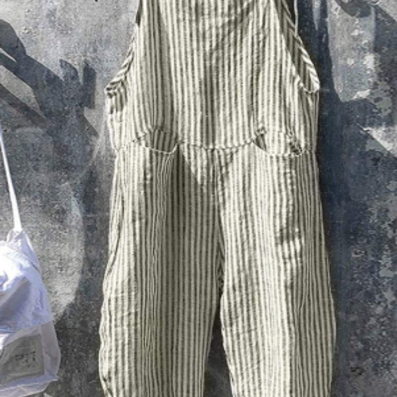 Liora™ - Uformell stripete jumpsuit