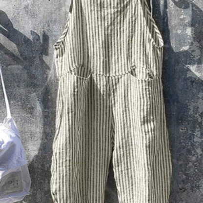 Liora™ - Uformell stripete jumpsuit