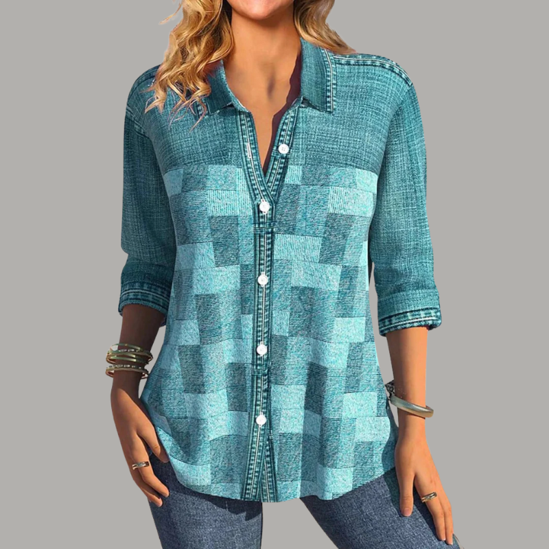 Wilda™ - Casual Rutet Skjorte