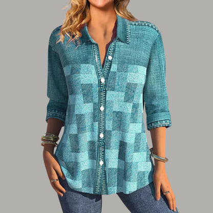 Wilda™ - Casual Rutet Skjorte