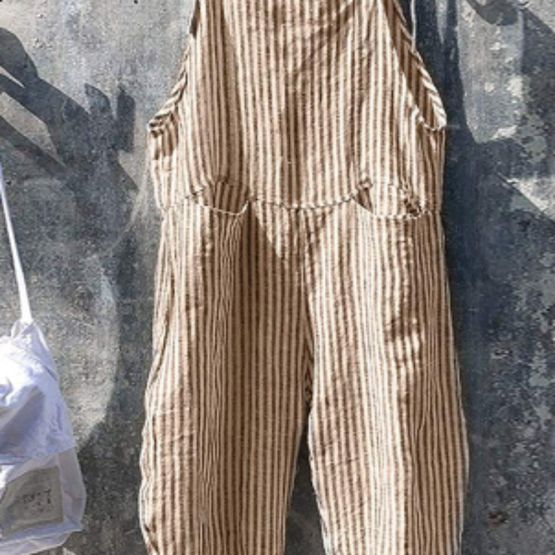 Liora™ - Uformell stripete jumpsuit