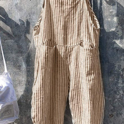 Liora™ - Uformell stripete jumpsuit