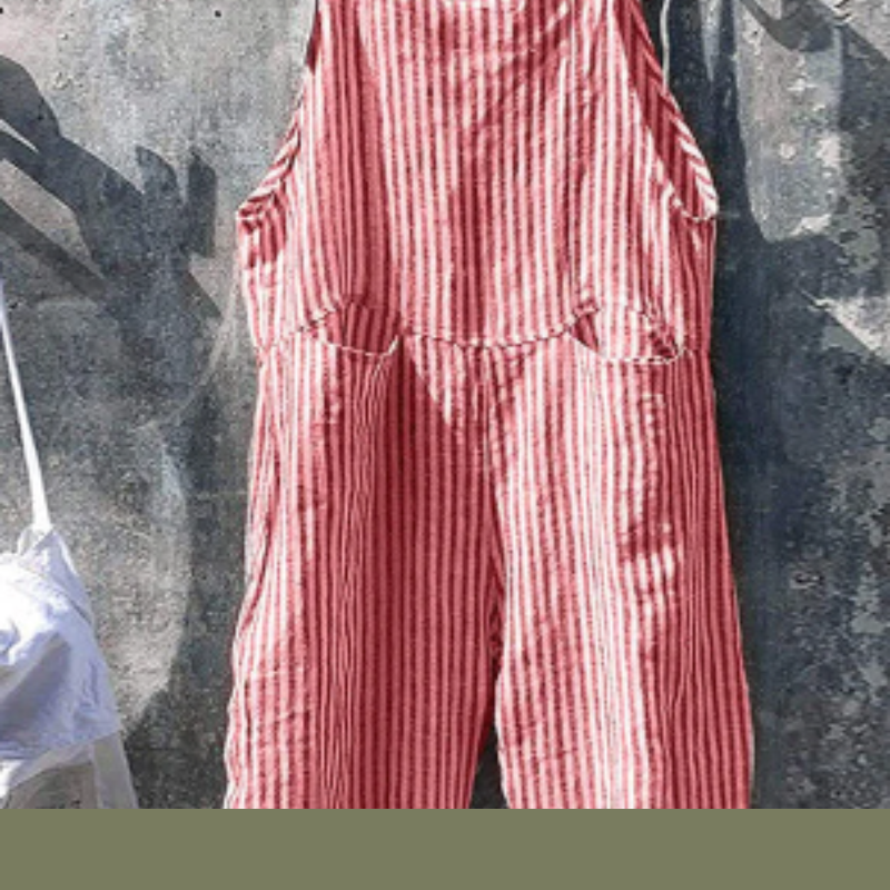Liora™ - Uformell stripete jumpsuit