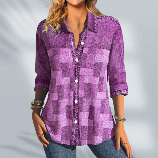 Wilda™ - Casual Rutet Skjorte