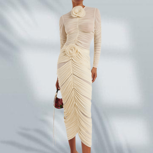 Cara™- Floral Applique maxi-kjole