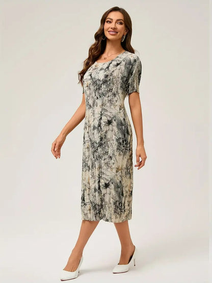 Amalia™-  Elegant tie-dye-kjole