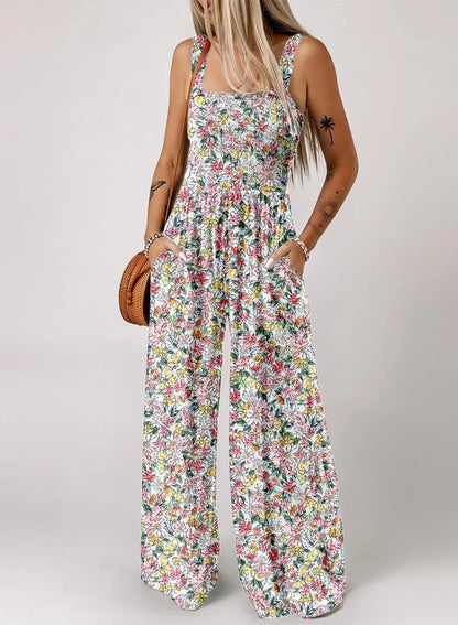 Fara™-Ermeløs jumpsuit med blomster for kvinner