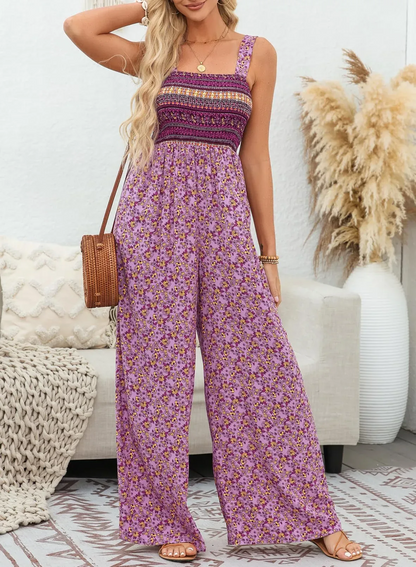 Fara™-Ermeløs jumpsuit med blomster for kvinner