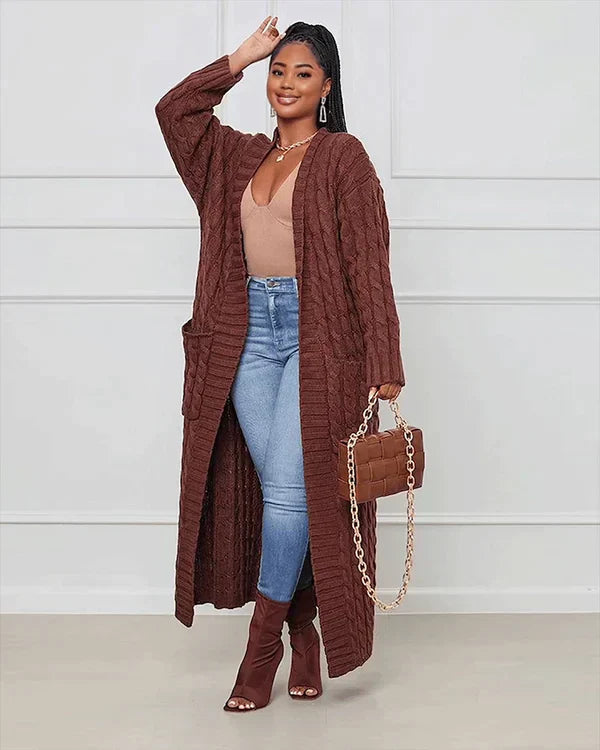 Leonora™ – Lang varm cardigan